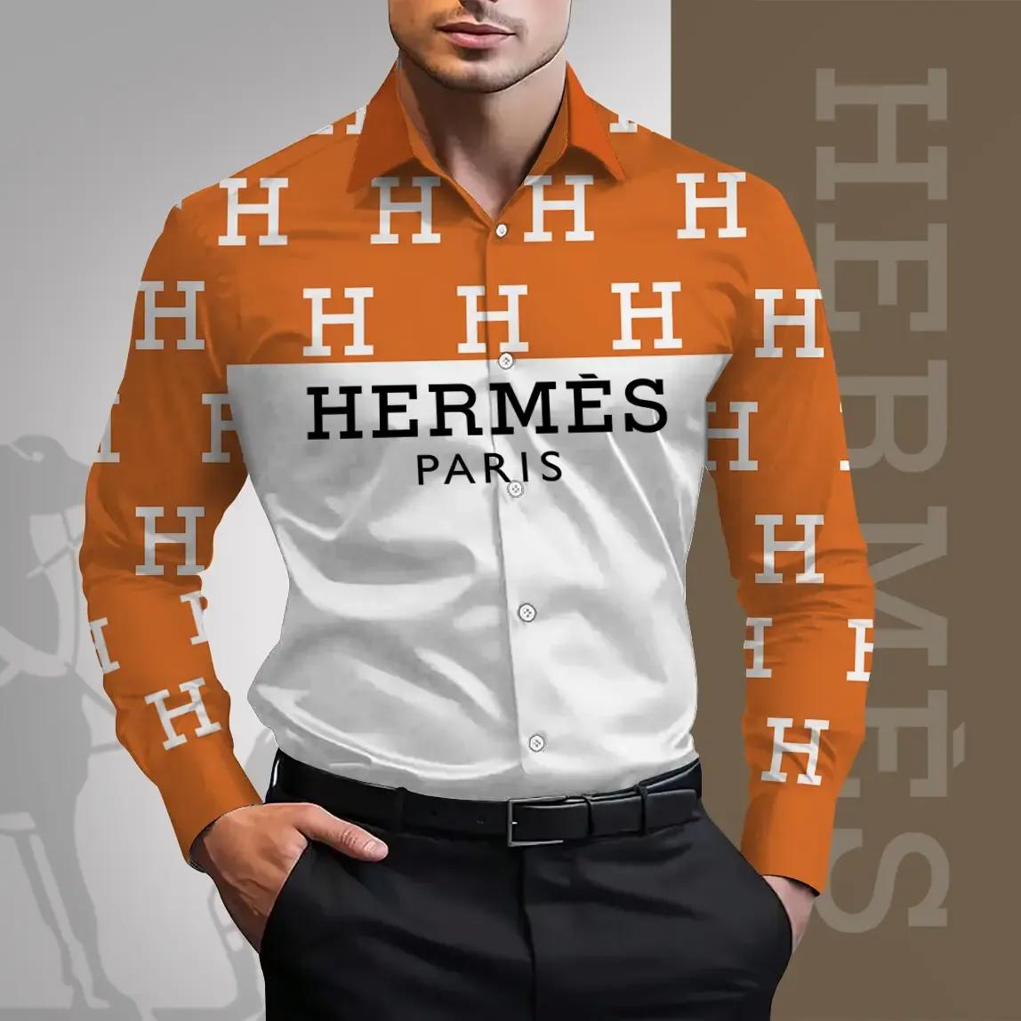 Hermes Premium Long Sleeve Button Shirt 2026 LUX-CCY-0000ZDFLHDNN