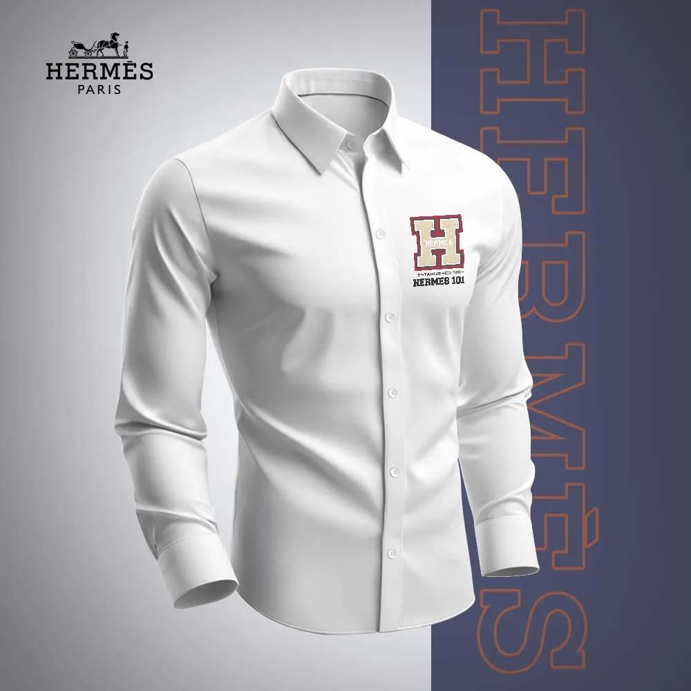 Hermes Premium Long Sleeve Button Shirt 2026 LUX-CCY-03TXQGU5H