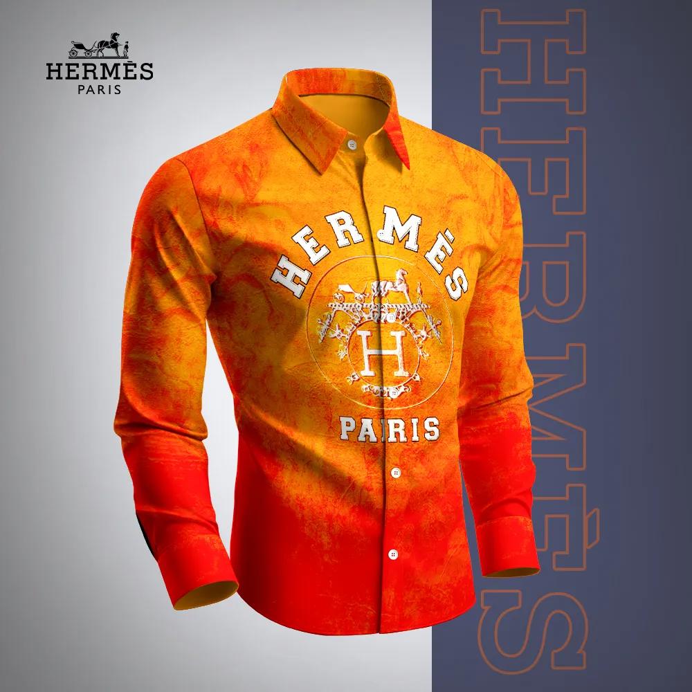 Hermes Premium Long Sleeve Button Shirt 2026 LUX-CCY-0FDUYVNHI