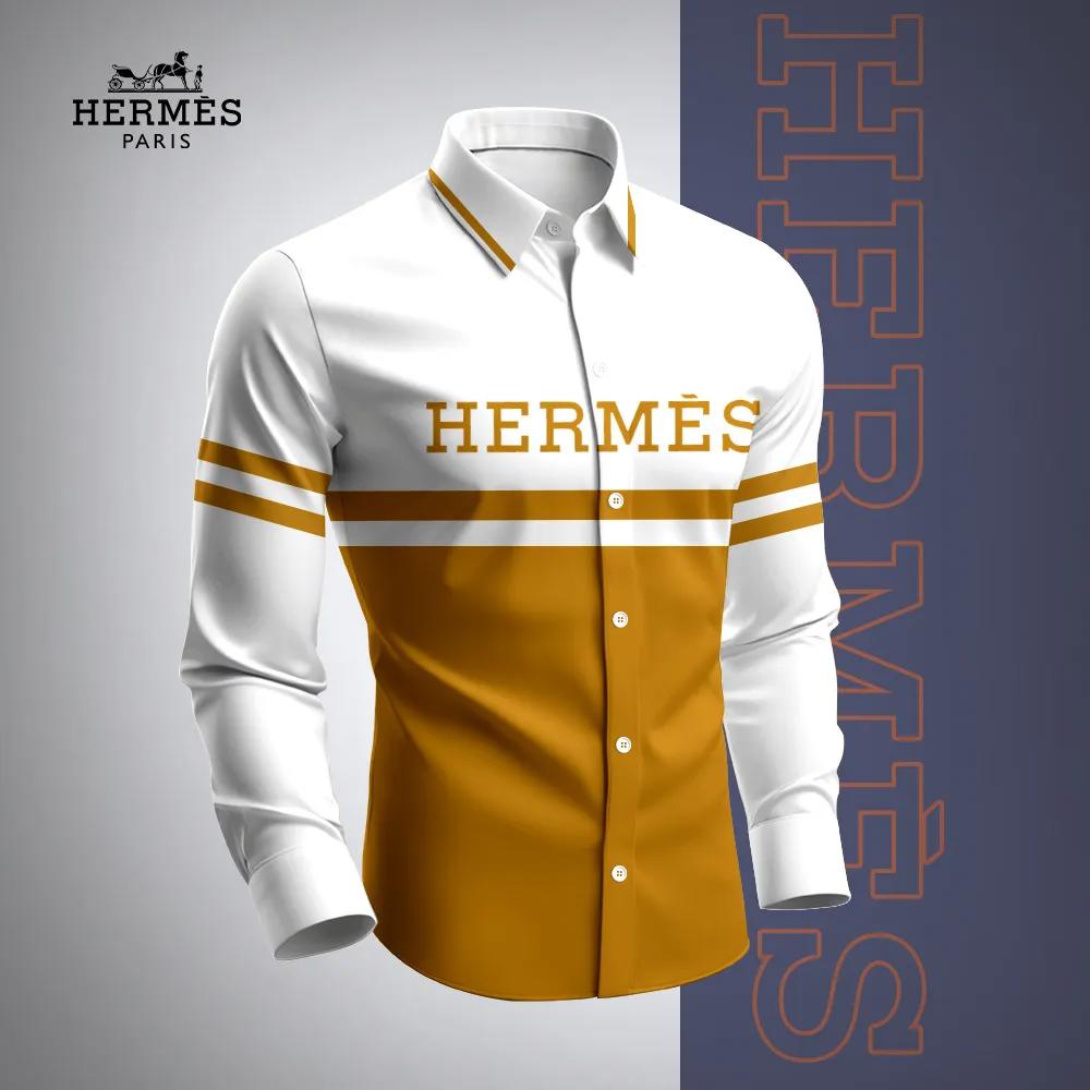 Hermes Premium Long Sleeve Button Shirt 2026 LUX-CCY-0L9MRPPCQ