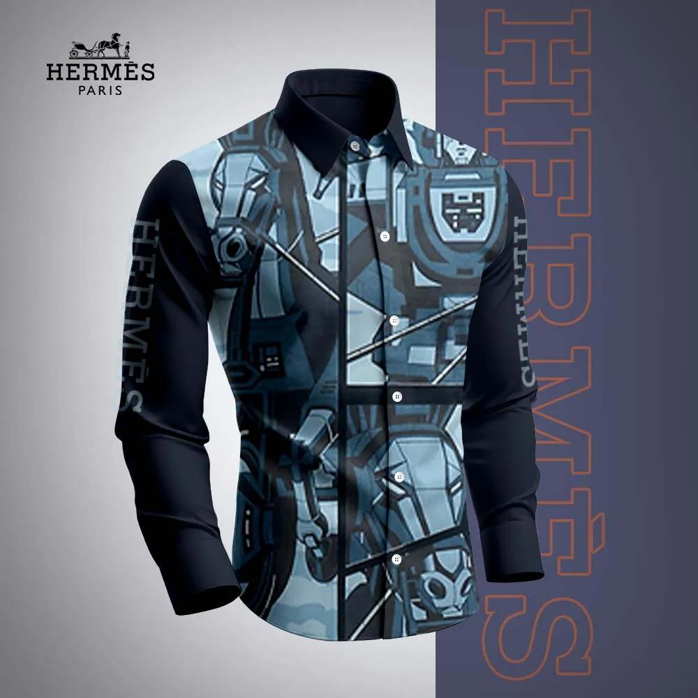 Hermes Premium Long Sleeve Button Shirt 2026 LUX-CCY-0N2UOFZQO
