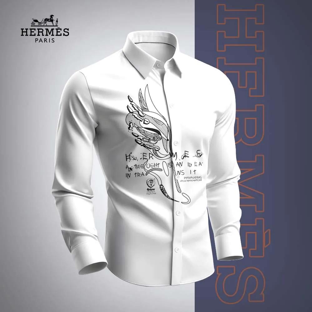 Hermes Premium Long Sleeve Button Shirt 2026 LUX-CCY-0TQ9MTMPQ