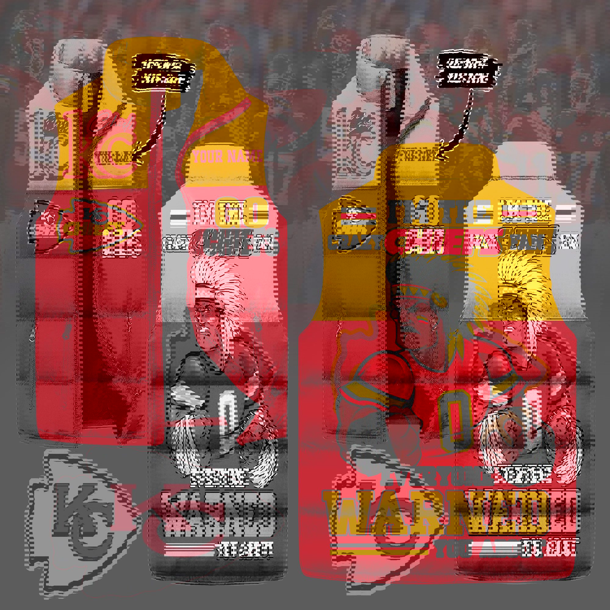 Kansas City Chiefs Sleeveless Coat Sleeveless Vest Gift For Fans CCS4234