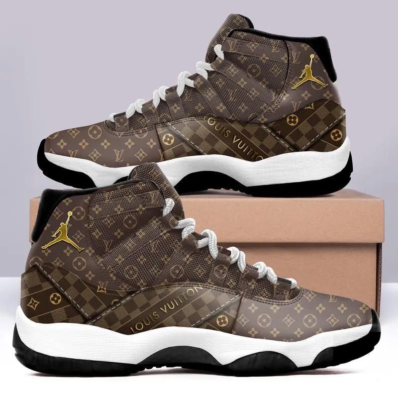 Louis Vuitton Air Jordan 11 Sneakers Shoes LV Monogram Gifts JD11049