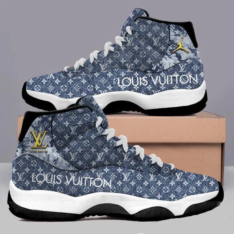 Louis Vuitton Blue Air Jordan 11 Shoes LV Sneakers Gifts JD11041