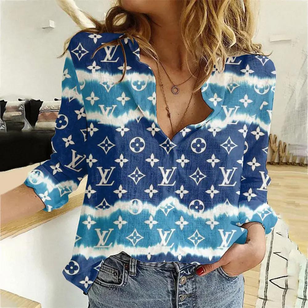 Louis Vuitton Luxury Women Casual Shirt Linen Shirt WCS1039