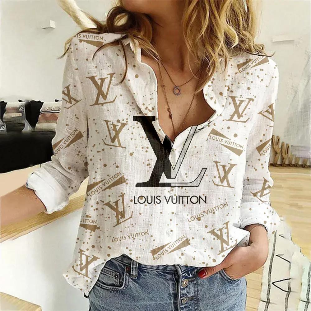 Louis Vuitton Luxury Women Casual Shirt Linen Shirt WCS1043