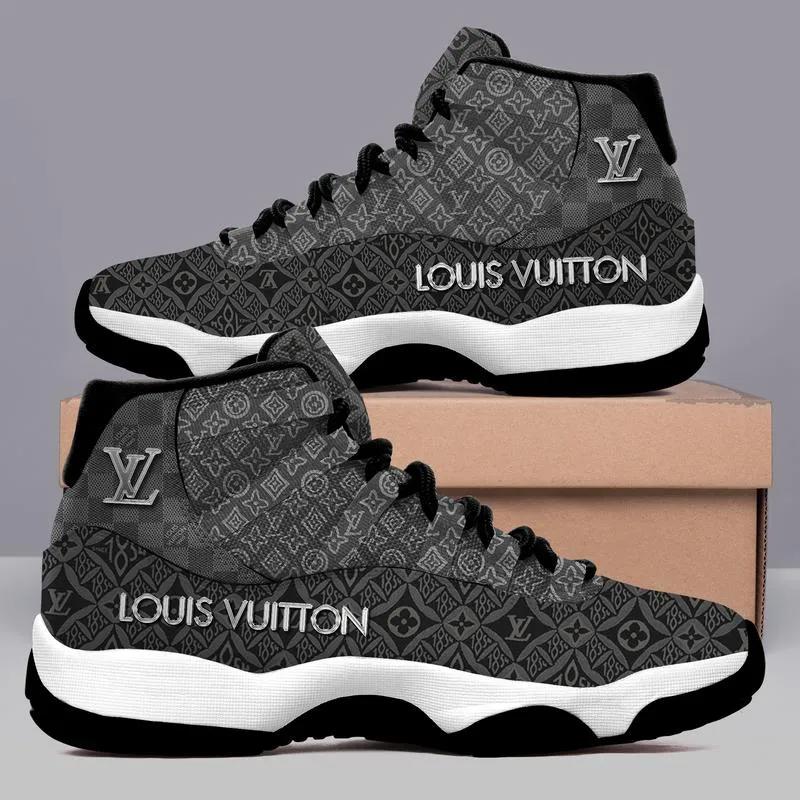 Louis Vuitton LV Grey Air Jordan 11 Sneakers Shoes Retro Gifts JD11031