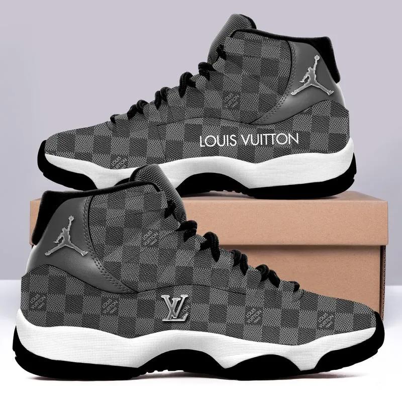 Louis Vuitton LV Retro Grey Air Jordan 11 Sneakers Shoes Gifts JD11030