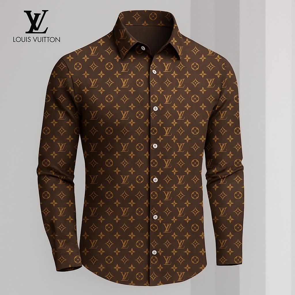 Louis Vuitton Premium Long Sleeve Button Shirt 2026 LX-SMLV2026035