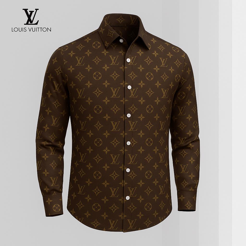 Louis Vuitton Premium Long Sleeve Button Shirt 2026 LX-SMLV2026047