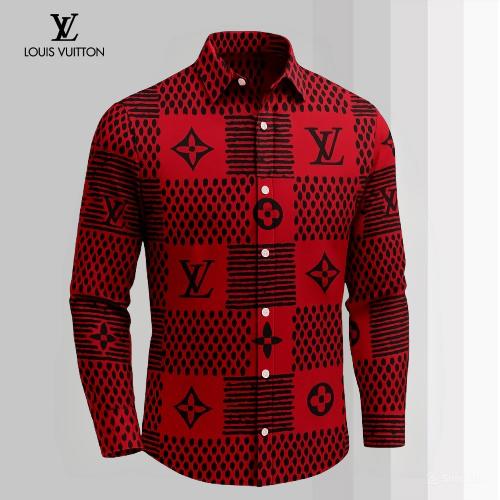 Louis Vuitton Premium Long Sleeve Button Shirt 2026 LX-SMLV2026048