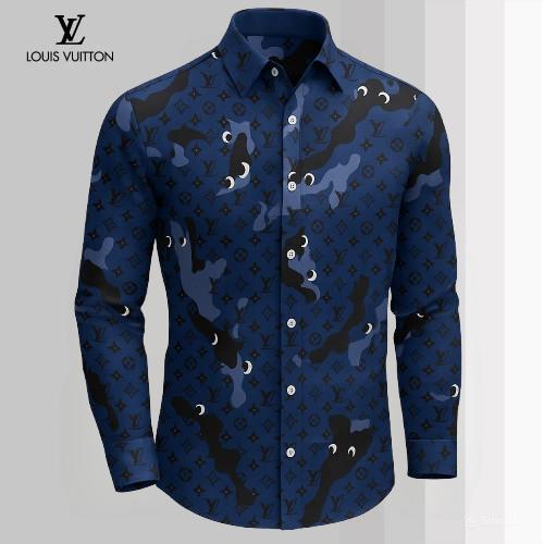 Louis Vuitton Premium Long Sleeve Button Shirt 2026 LX-SMLV2026053