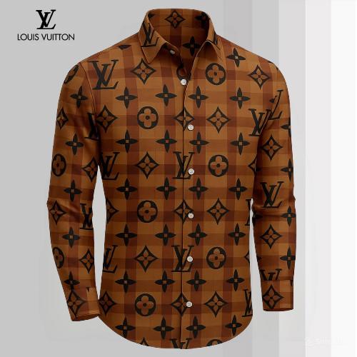 Louis Vuitton Premium Long Sleeve Button Shirt 2026 LX-SMLV2026058