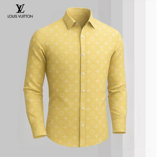 Louis Vuitton Premium Long Sleeve Button Shirt 2026 LX-SMLV2026065