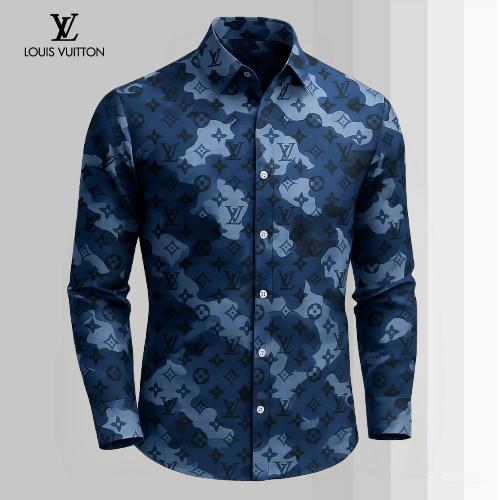 Louis Vuitton Premium Long Sleeve Button Shirt 2026 LX-SMLV2026069
