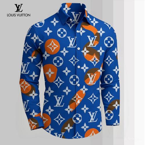 Louis Vuitton Premium Long Sleeve Button Shirt 2026 LX-SMLV2026081