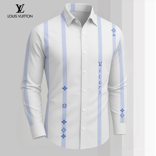 Louis Vuitton Premium Long Sleeve Button Shirt 2026 LX-SMLV2026082