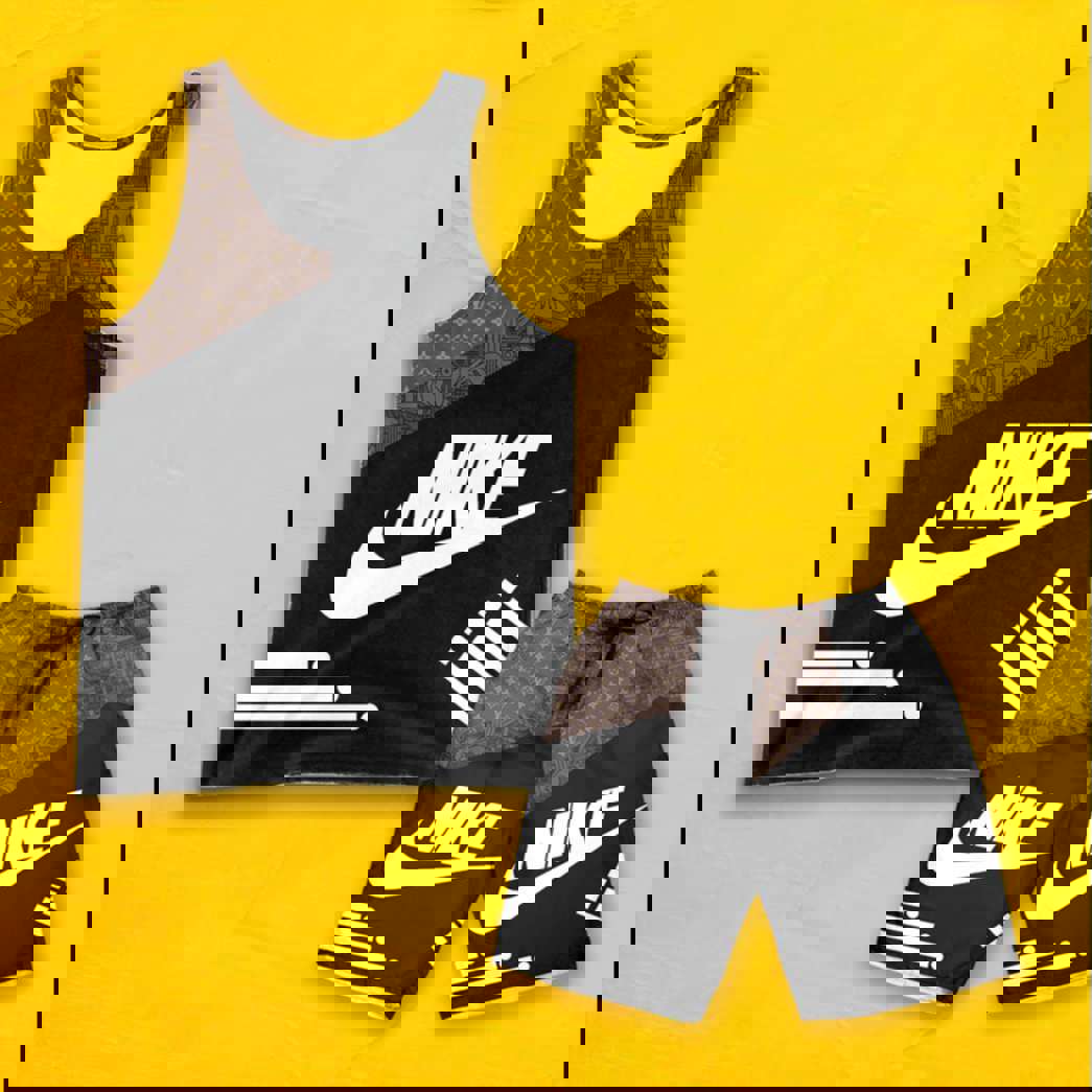 LV Luxury Combo Tank Top Shorts Set Outfit Summer CTS1002