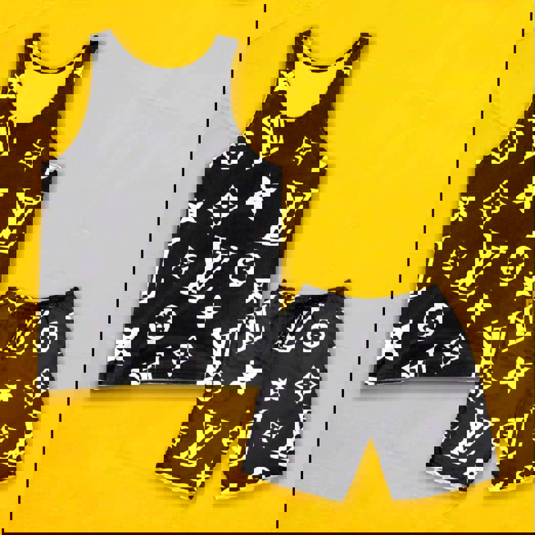 LV Luxury Combo Tank Top Shorts Set Outfit Summer CTS1010