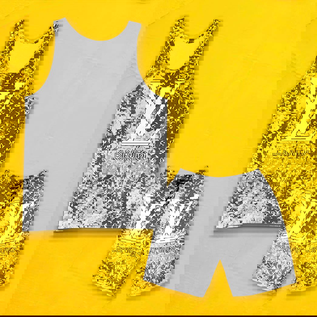 LV Luxury Combo Tank Top Shorts Set Outfit Summer CTS1011