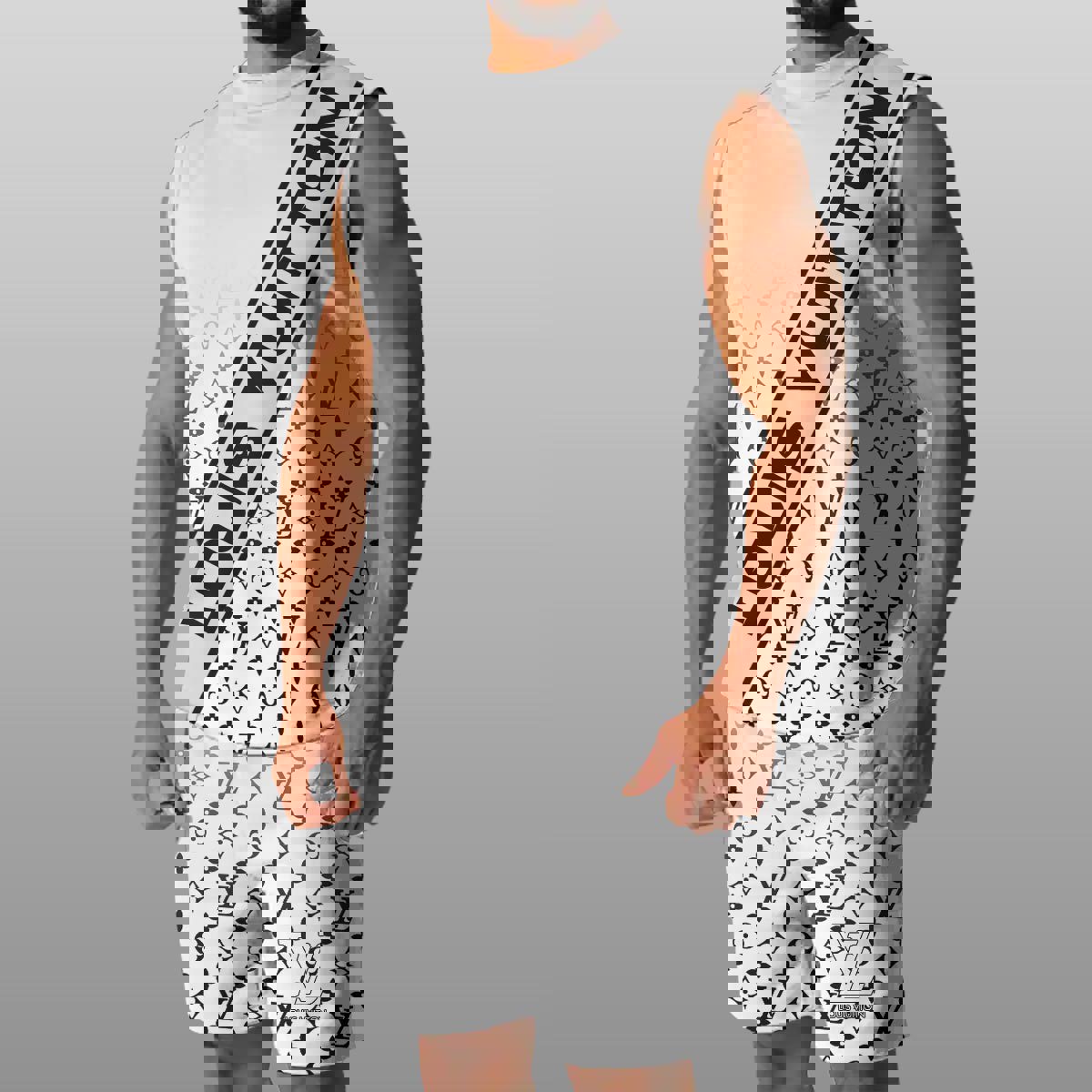 LV Luxury Combo Tank Top Shorts Set Outfit Summer CTS1015