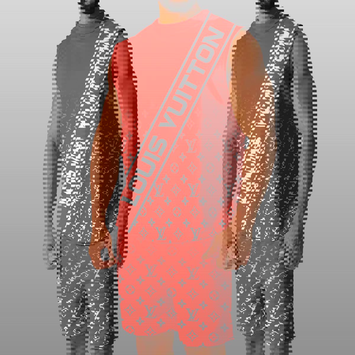 LV Luxury Combo Tank Top Shorts Set Outfit Summer CTS1016