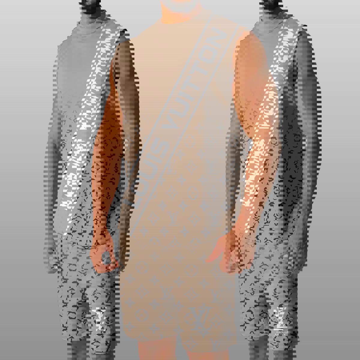 LV Luxury Combo Tank Top Shorts Set Outfit Summer CTS1017