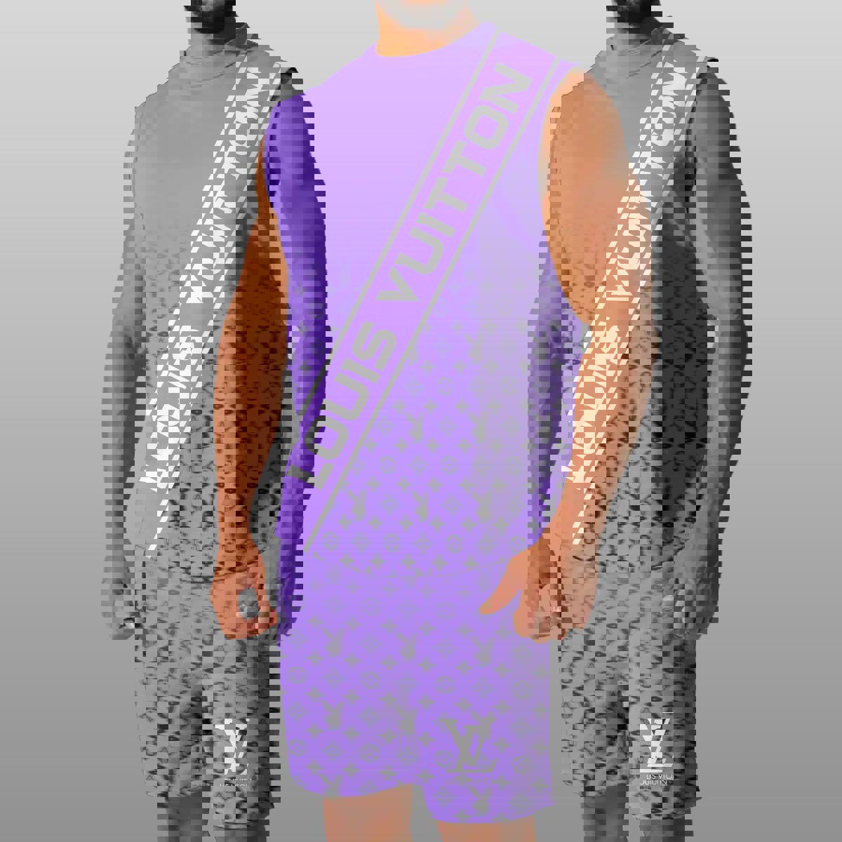 LV Luxury Combo Tank Top Shorts Set Outfit Summer CTS1024