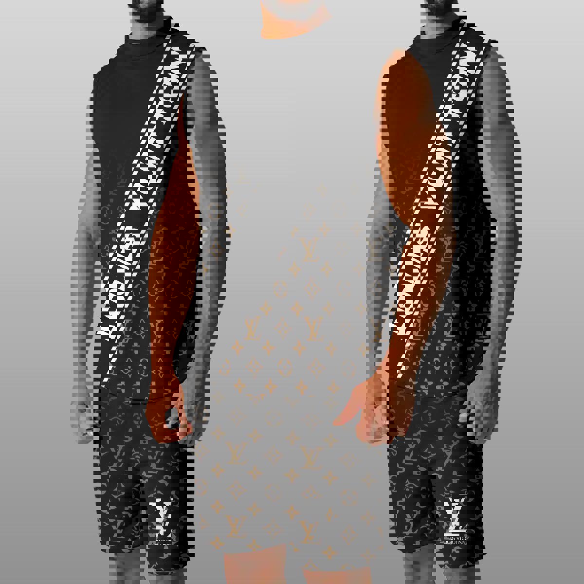 LV Luxury Combo Tank Top Shorts Set Outfit Summer CTS1025