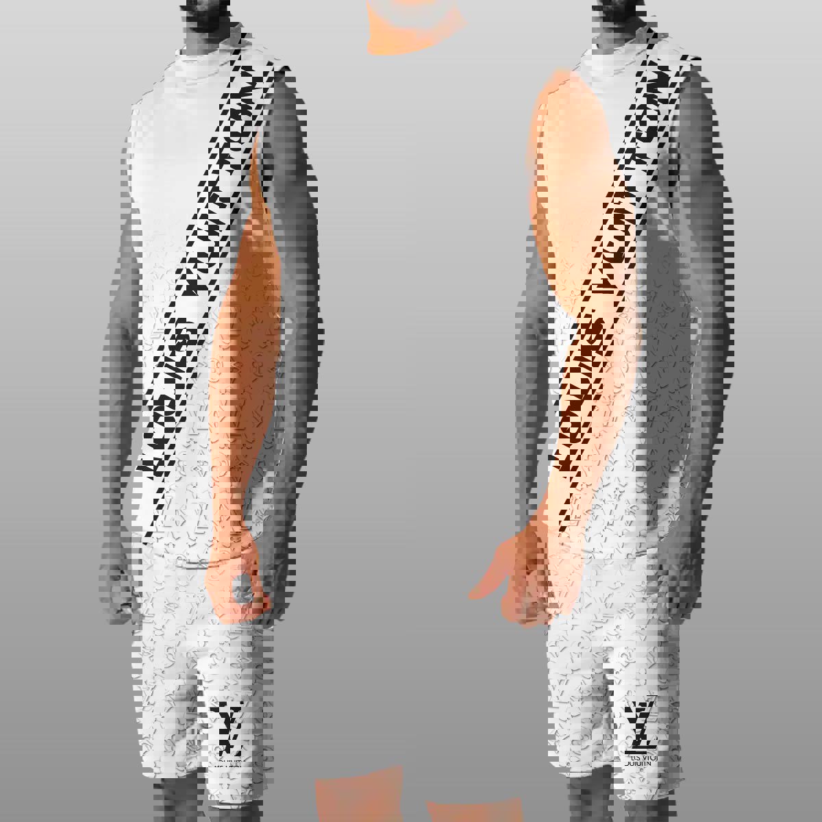 LV Luxury Combo Tank Top Shorts Set Outfit Summer CTS1028