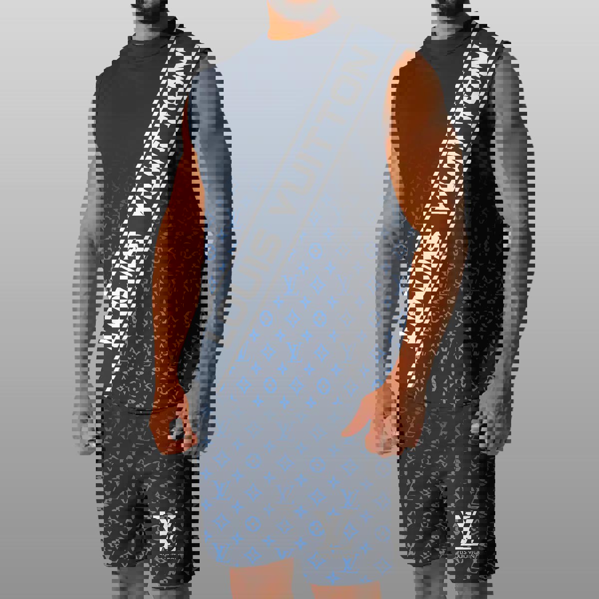 LV Luxury Combo Tank Top Shorts Set Outfit Summer CTS1030