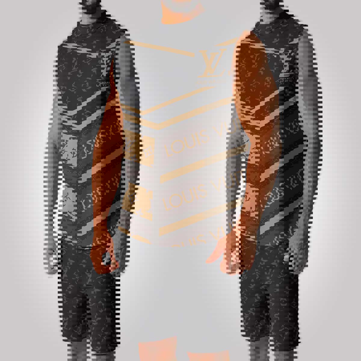 LV Luxury Combo Tank Top Shorts Set Outfit Summer CTS1033