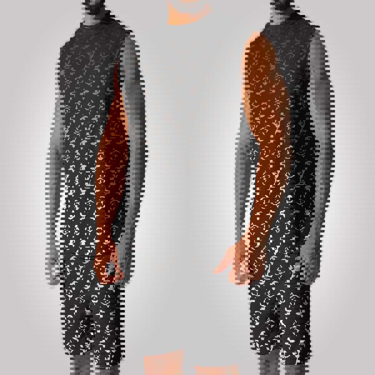 LV Luxury Combo Tank Top Shorts Set Outfit Summer CTS1042