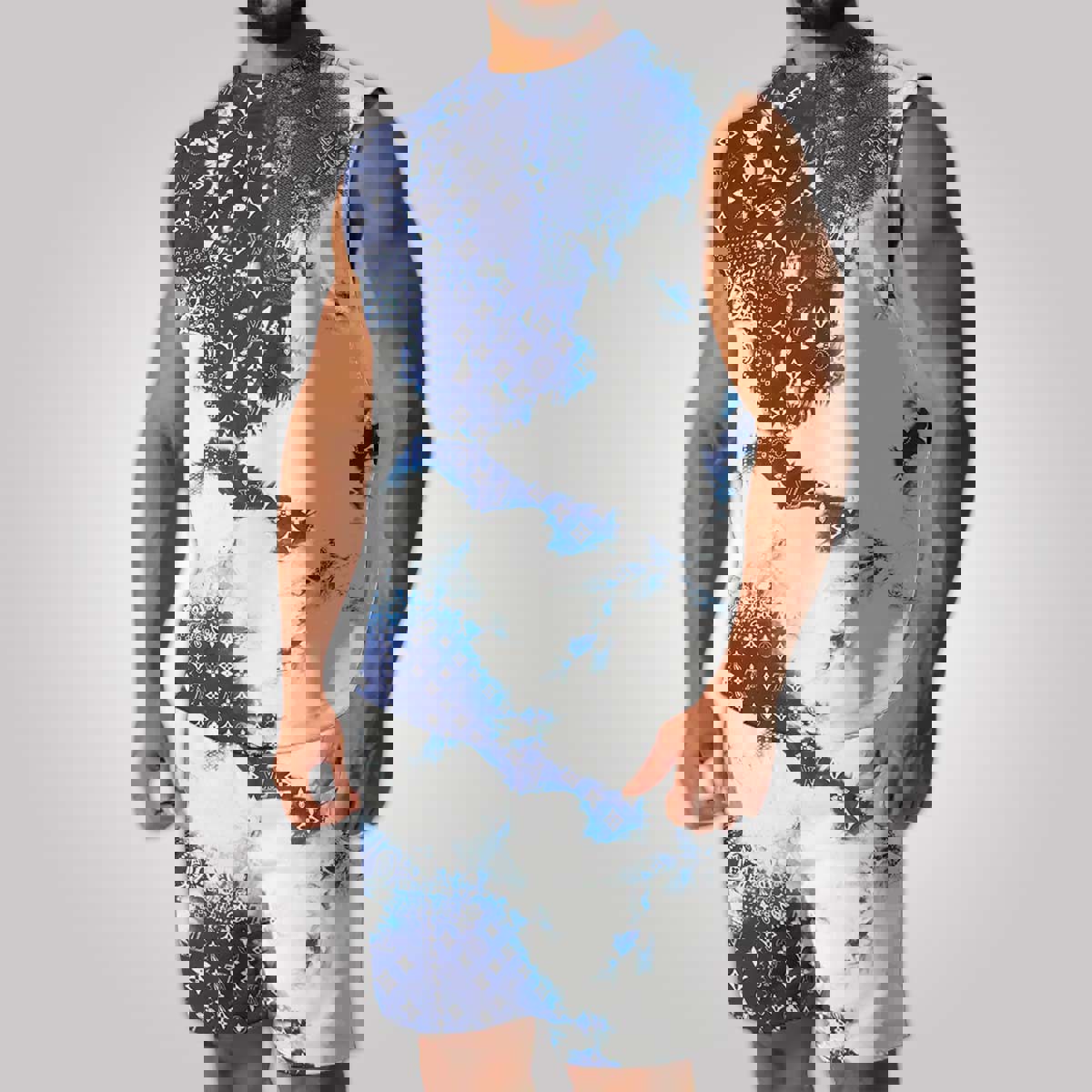 LV Luxury Combo Tank Top Shorts Set Outfit Summer CTS1043