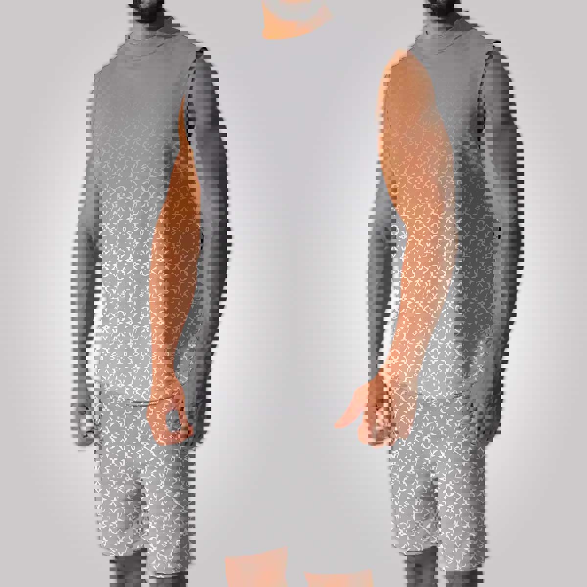 LV Luxury Combo Tank Top Shorts Set Outfit Summer CTS1046