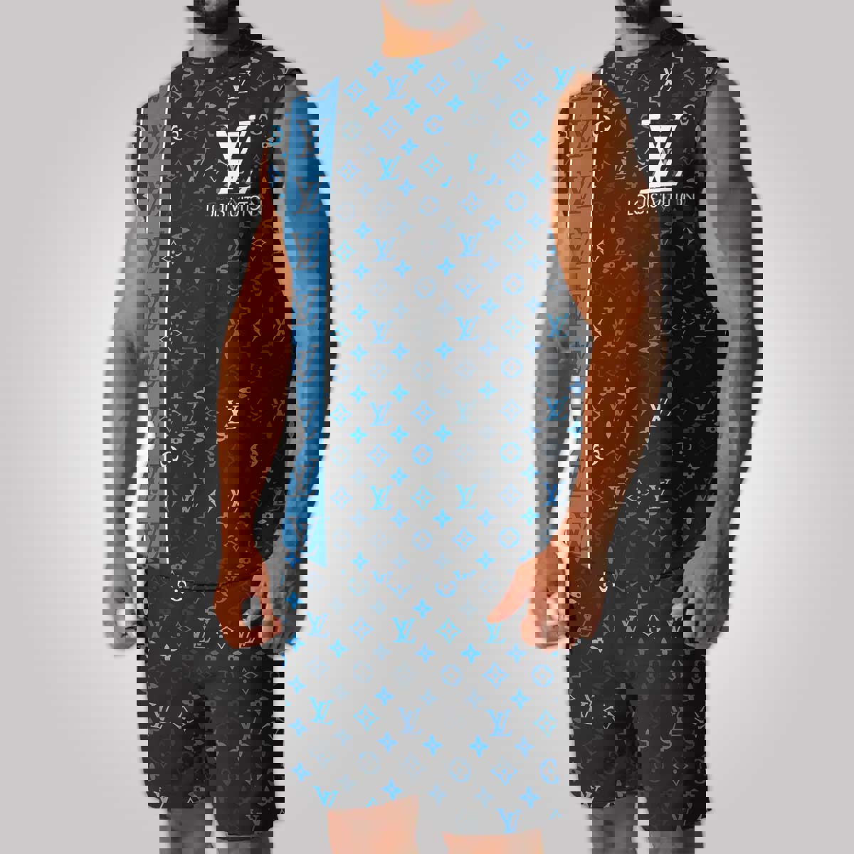 LV Luxury Combo Tank Top Shorts Set Outfit Summer CTS1051