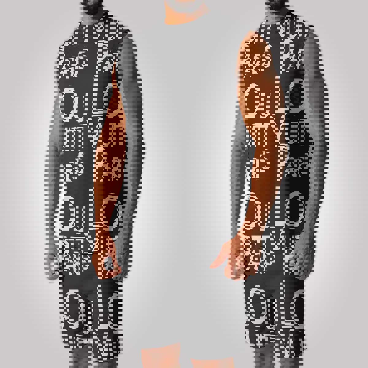 LV Luxury Combo Tank Top Shorts Set Outfit Summer CTS1053