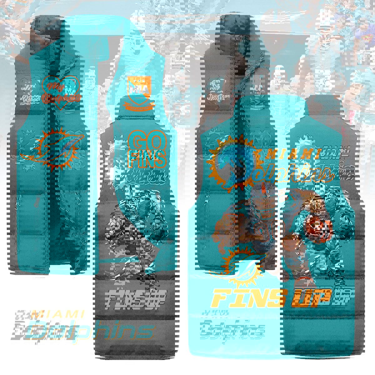 Miami Dolphins Sleeveless Coat Sleeveless Vest Gift For Fans CCS4208