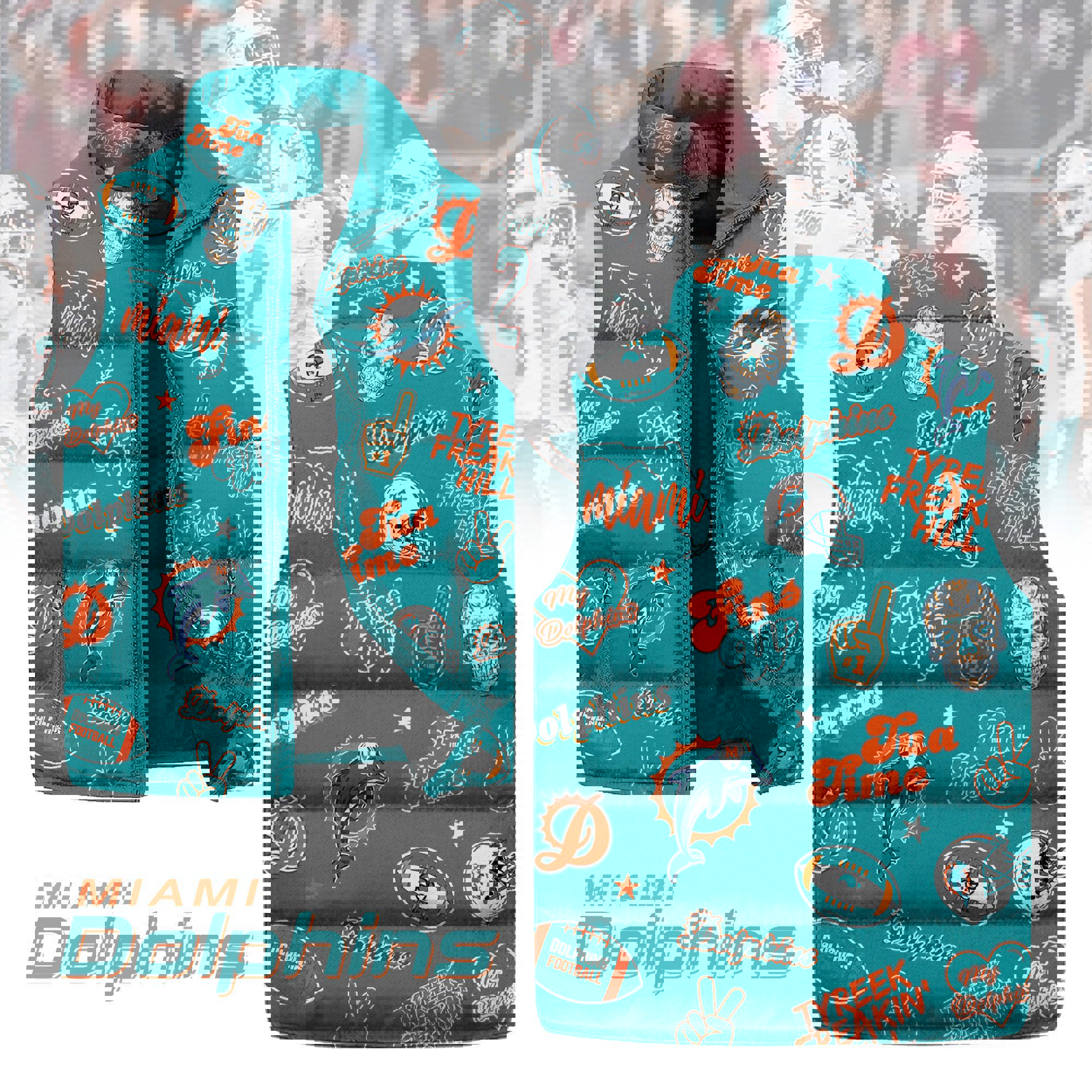 Miami Dolphins Sleeveless Coat Sleeveless Vest Gift For Fans CCS4221