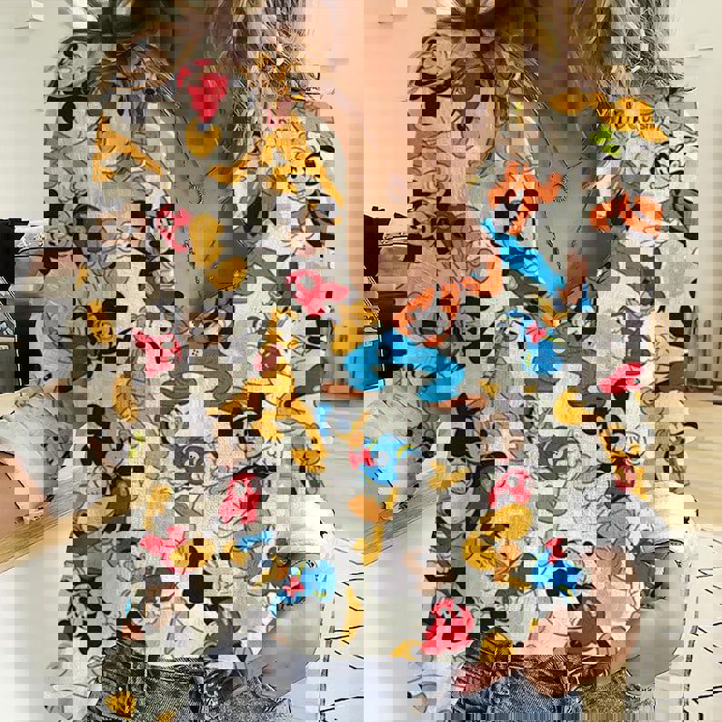 Mickey And Friends Women Casual Shirt Casual Long Sleeve Button Down Shirt
Mickey Linen Shirt