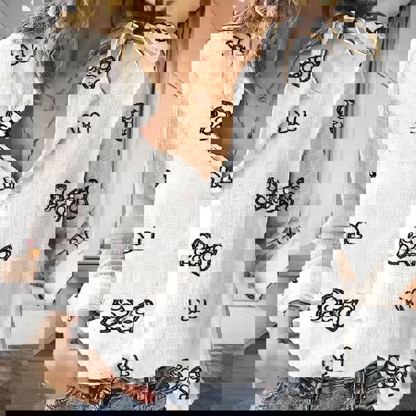 Mickey Cute Women Casual Shirt Disney Character Shirt Mickey Casual Long Sleeve
Button Down Shirt Disney Fan Gift Blouses For Women