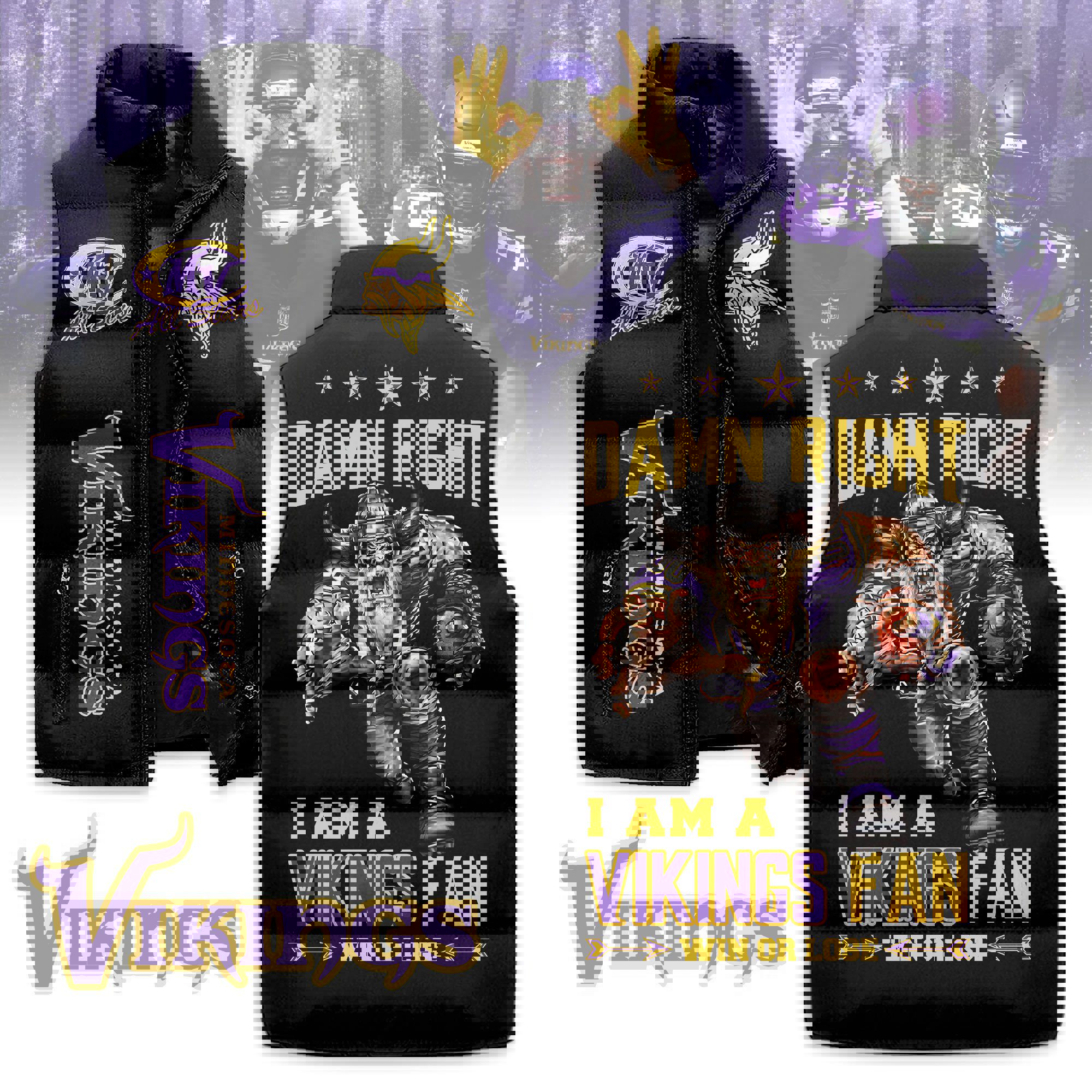 Minnesota Vikings Sleeveless Coat Sleeveless Vest Gift For Fans CCS4168