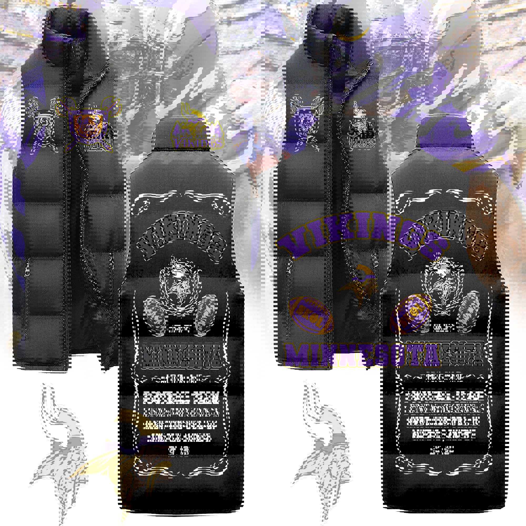 Minnesota Vikings Sleeveless Coat Sleeveless Vest Gift For Fans CCS4188