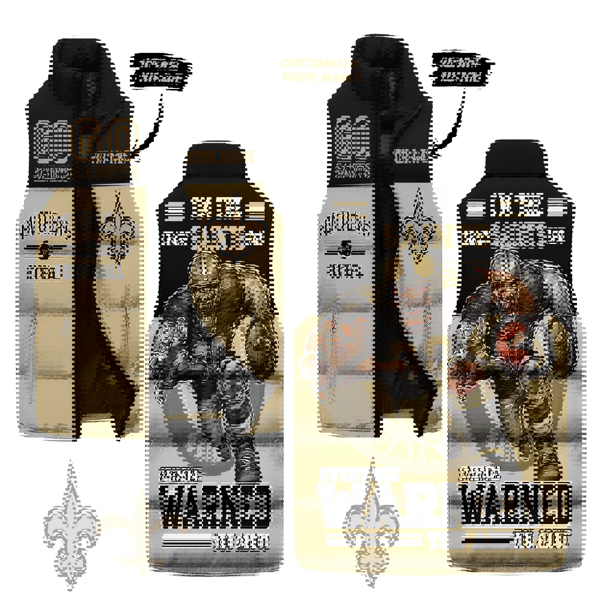 New Orleans Saints Sleeveless Coat Sleeveless Vest Gift For Fans