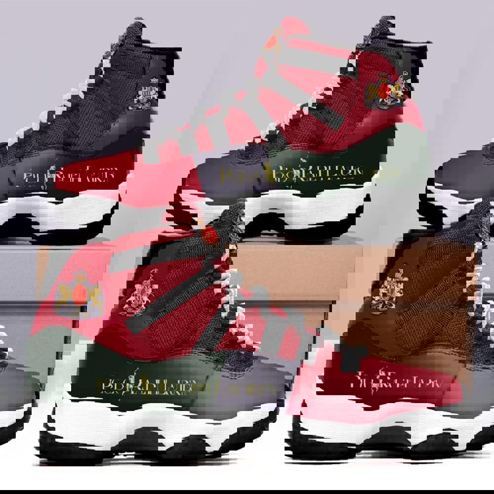 Ralph Lauren Red Black Air Jordan 11 Sneakers Sport Shoes JD11001