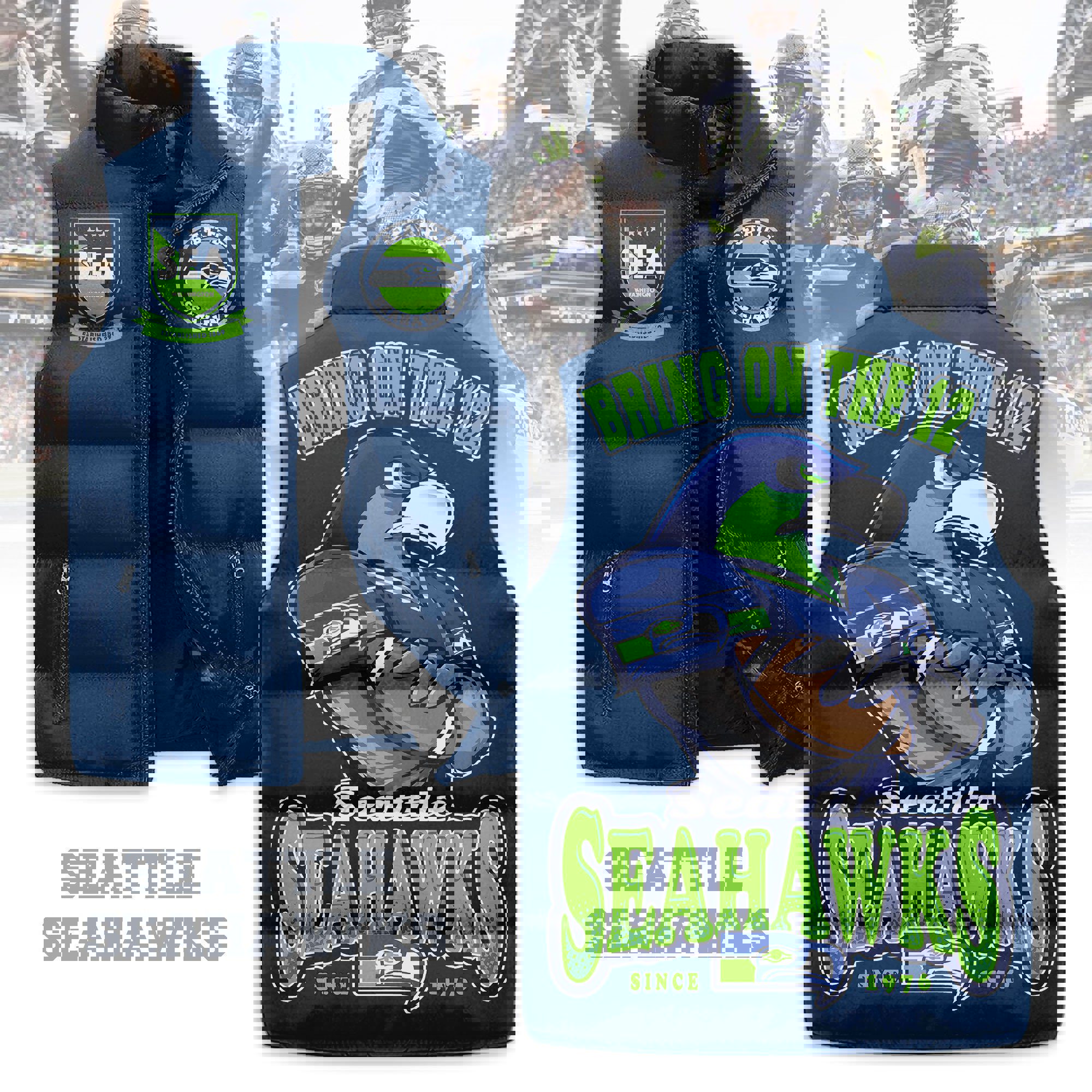Seattle Seahawks Sleeveless Coat Sleeveless Vest Gift For Fans