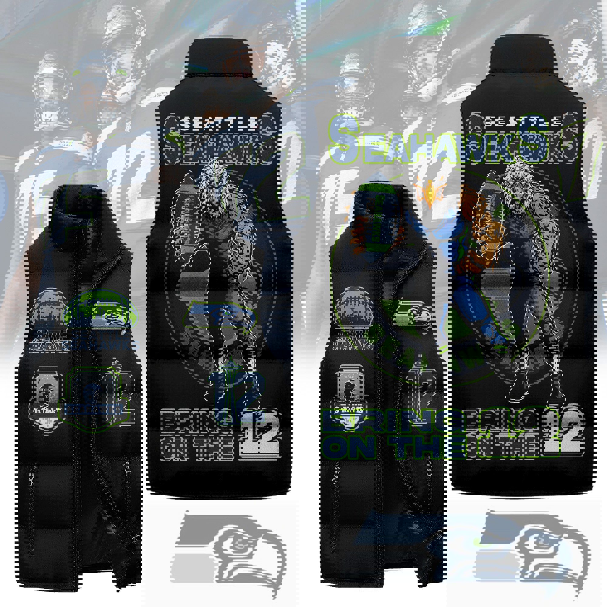 Seattle Seahawks Sleeveless Coat Sleeveless Vest Gift For Fans CCS4193