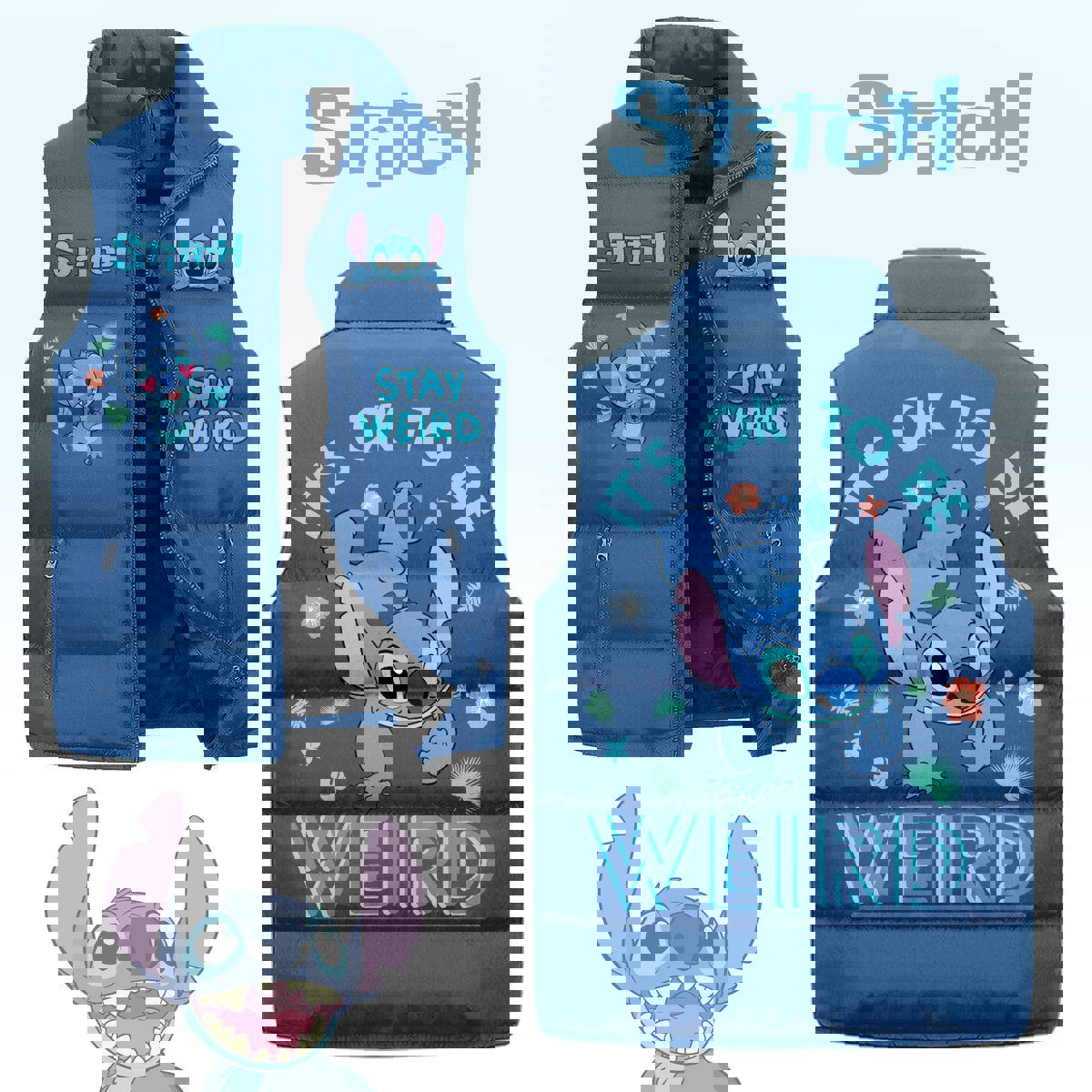Stitch (Lilo & Stitch) Sleeveless Coat Sleeveless Vest Gift For Fans CCS4201