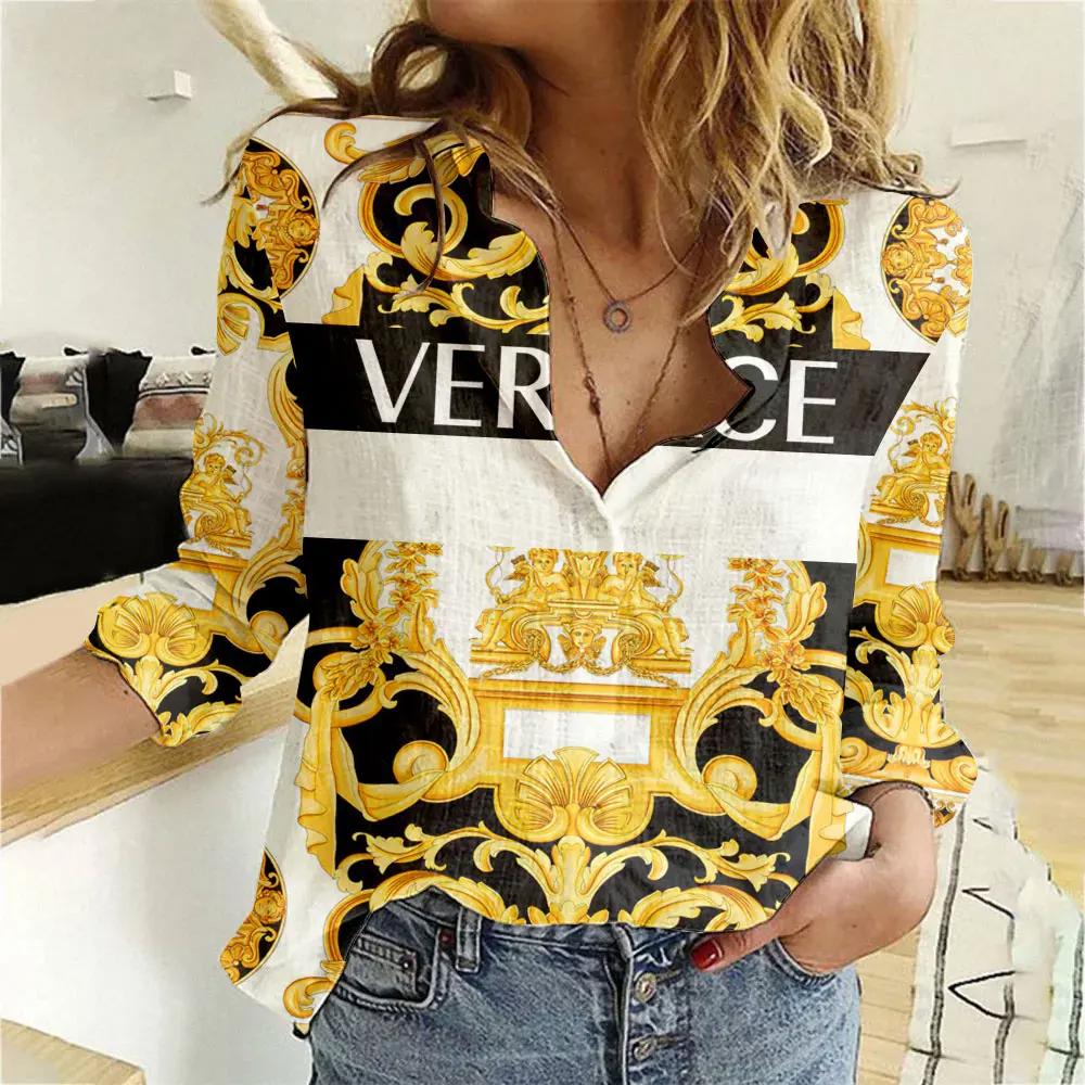Versace Luxury Women Casual Shirt Linen Shirt WCS1008